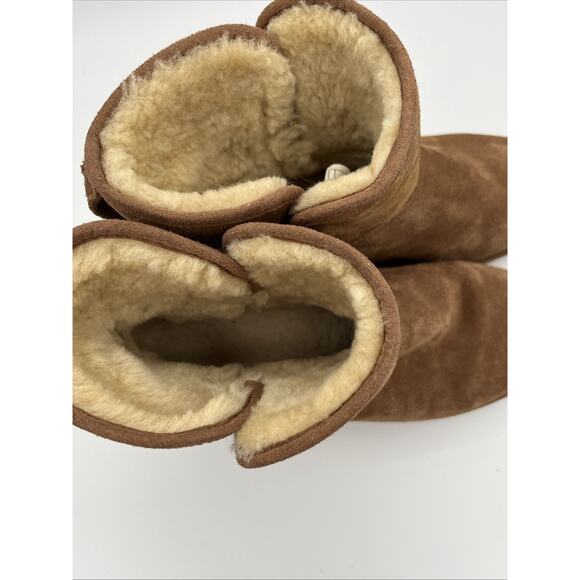 UGG CLASSIC KRISTIN WEDGE BOOTIE BOOT SHORT ANKLE CHESTNUT BROWN BOOT US 10 - Picture 11 of 16